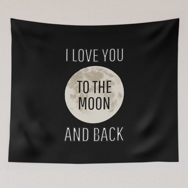 Item preview, I love you to the moon and back - Beige Moon designed and sold by GRINspiration.