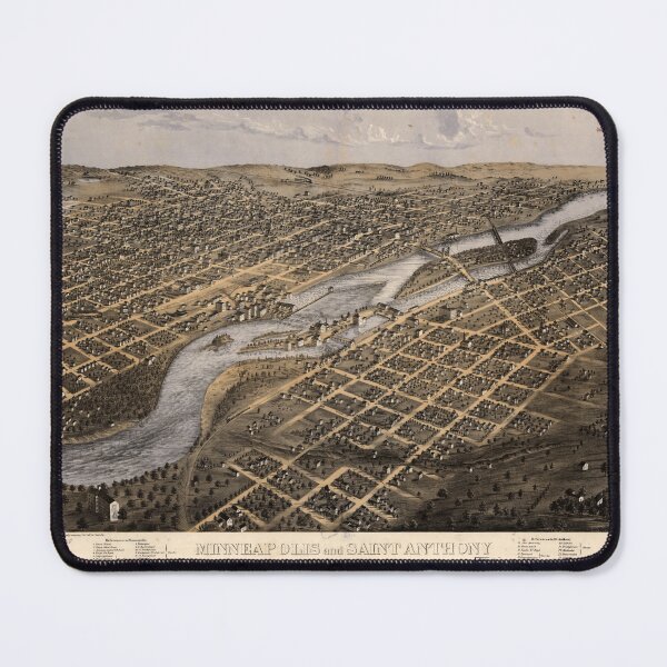 Item preview, Minneapolis and Saint Anthony, Minnesota (1867) designed and sold by allhistory.