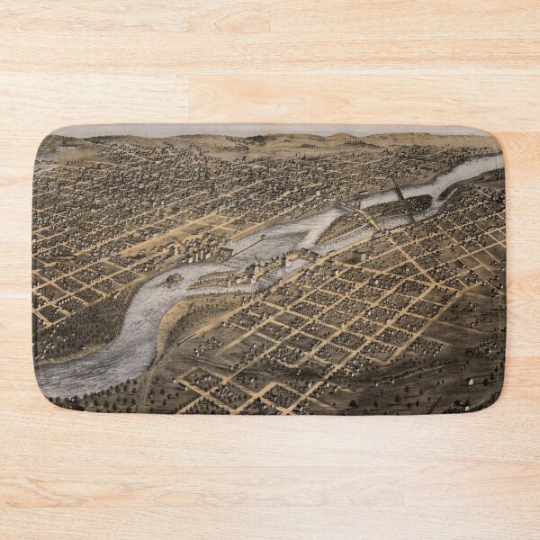 Item preview, Minneapolis and Saint Anthony, Minnesota (1867) designed and sold by allhistory.