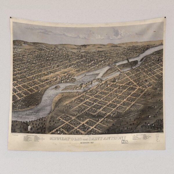 Item preview, Minneapolis and Saint Anthony, Minnesota (1867) designed and sold by allhistory.