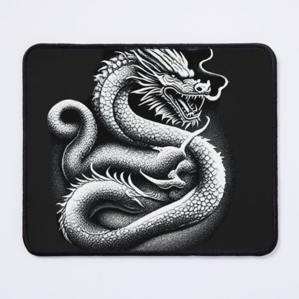 Item preview, Dragon black white designed and sold by catcraftss.