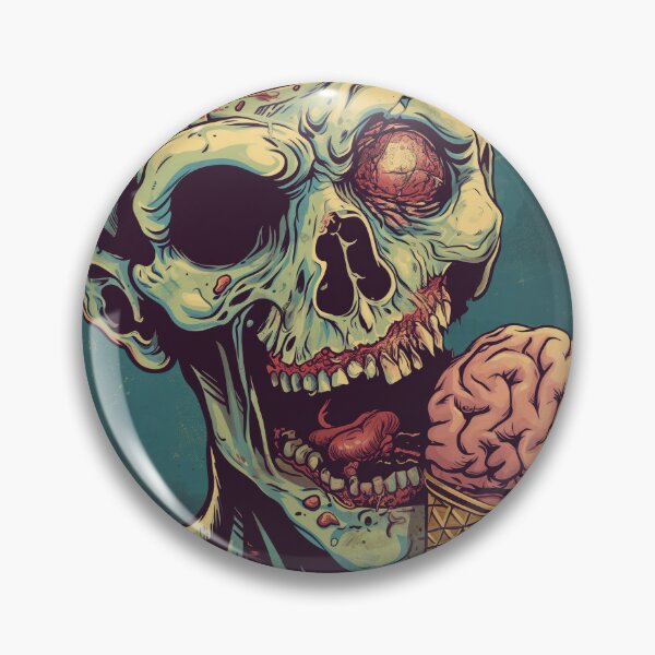 Item preview, Retro Zombie Eating Brain Flavored Icecream designed and sold by PrintShangri-La.