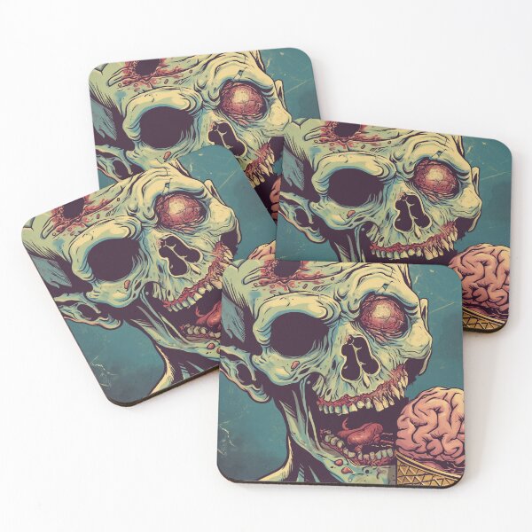 Item preview, Retro Zombie Eating Brain Flavored Icecream designed and sold by PrintShangri-La.