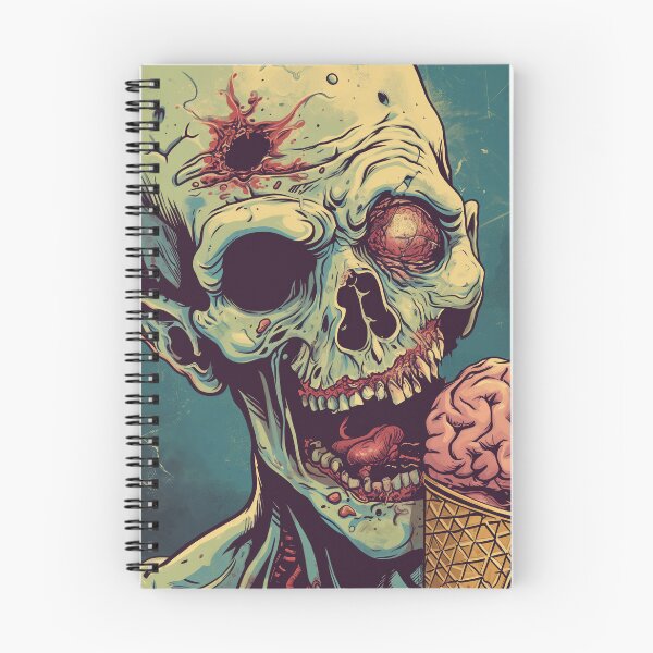 Item preview, Retro Zombie Eating Brain Flavored Icecream designed and sold by PrintShangri-La.