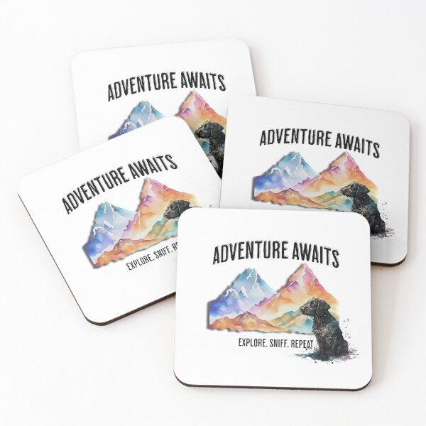 Item preview, Adventure Awaits Explore Sniff Repeat Dog Hiking designed and sold by EllamaeRose.
