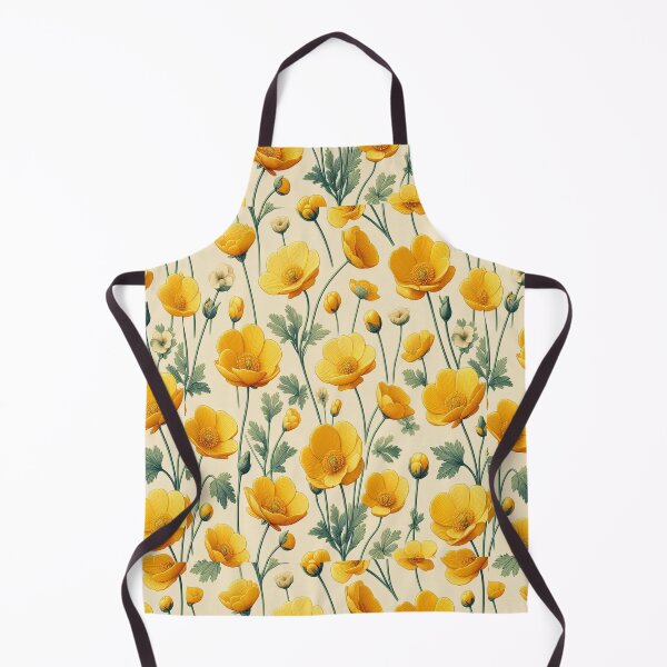 Item preview,  Yellow Buttercup Flowers ; Floral Pattern designed and sold by PatternInArt.