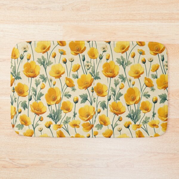 Item preview,  Yellow Buttercup Flowers ; Floral Pattern designed and sold by PatternInArt.