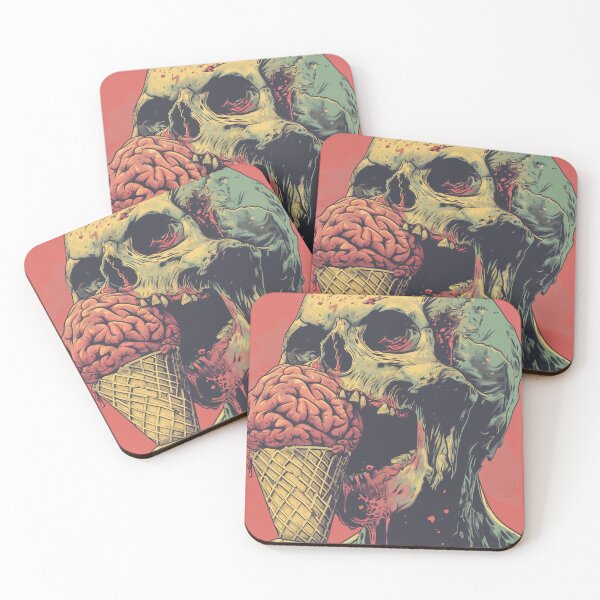 Item preview, Retro Zombie Eating Brain Flavored Icecream designed and sold by PrintShangri-La.