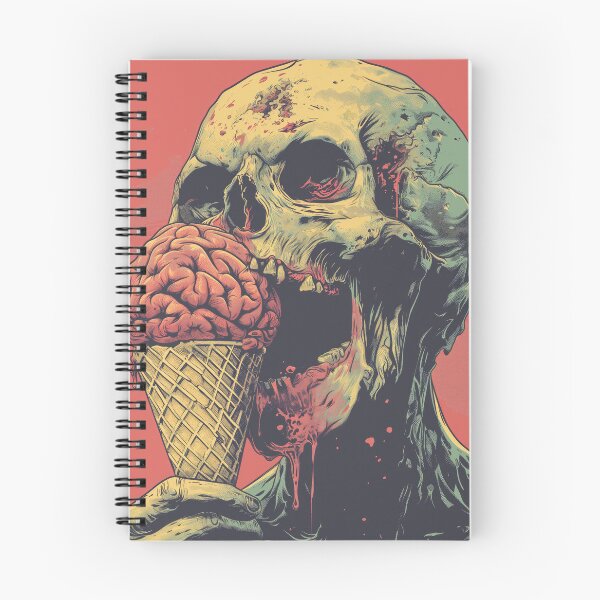 Item preview, Retro Zombie Eating Brain Flavored Icecream designed and sold by PrintShangri-La.