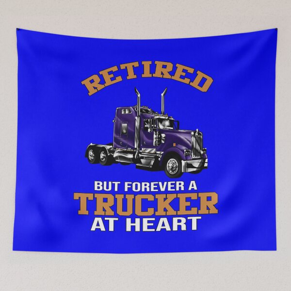 Item preview, Big Rig Truck Driver, Retired But Forever A Trucker At Heart designed and sold by fantasticdesign.