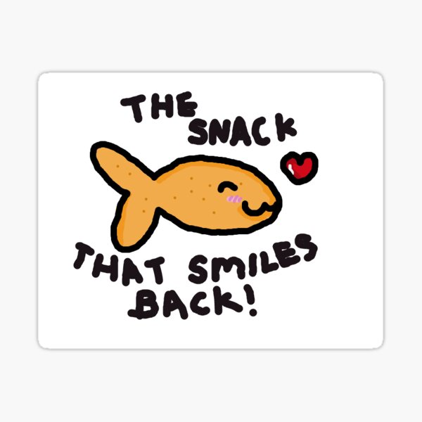Goldfish The Snack That Smiles Back Sticker By Goldfish226 Redbubble