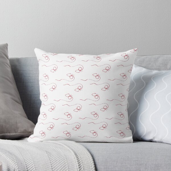 Red bow Throw Pillow