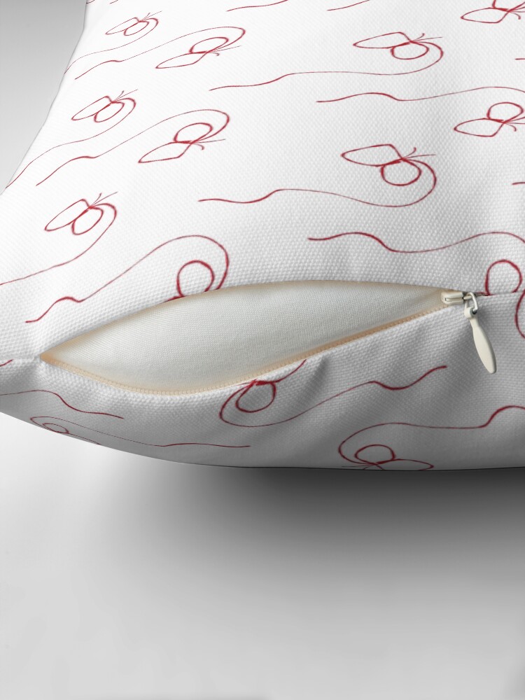 Thumbnail 2 of 4, Pillow, Red bow designed and sold by DiMilford.