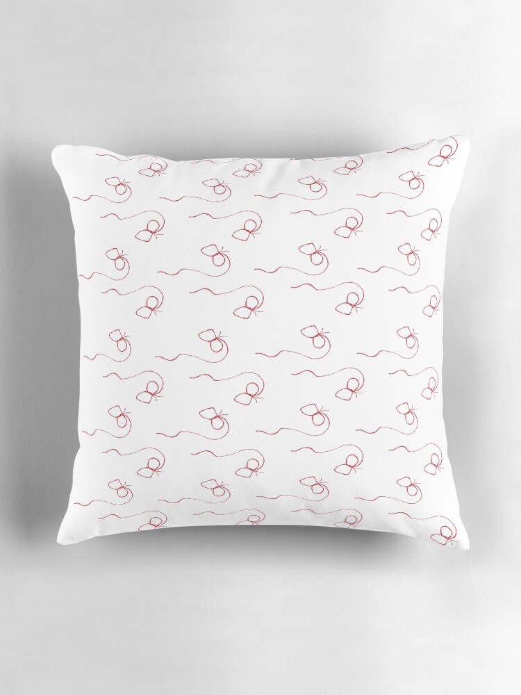 Thumbnail 3 of 4, Pillow, Red bow designed and sold by DiMilford.