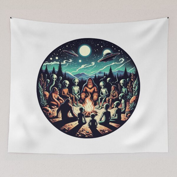 Item preview, Cozy Campfire | Bigfoot And Aliens | Ufo | Believe designed and sold by ShopCoolStop.