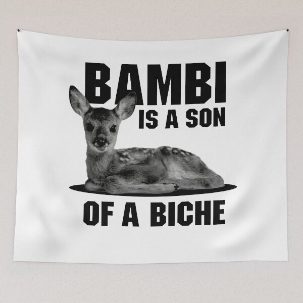 Artikelvorschau, Bambi is a son of a biche, t shirt humoristique entworfen und verkauft von Cool Dads Club.