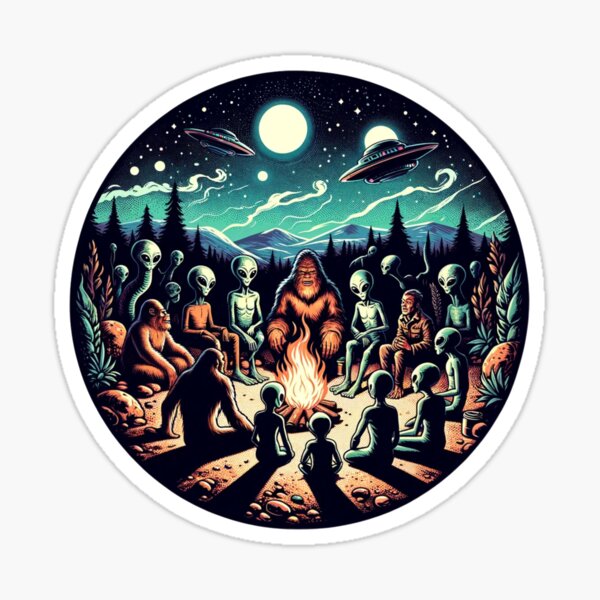 Item preview, Cozy Campfire | Bigfoot And Aliens | Ufo | Believe designed and sold by ShopCoolStop.