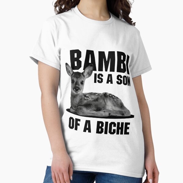 Artikel-Vorschau von Bambi is a son of a biche, t shirt humoristique, designt und verkauft von Cool Dads Club.