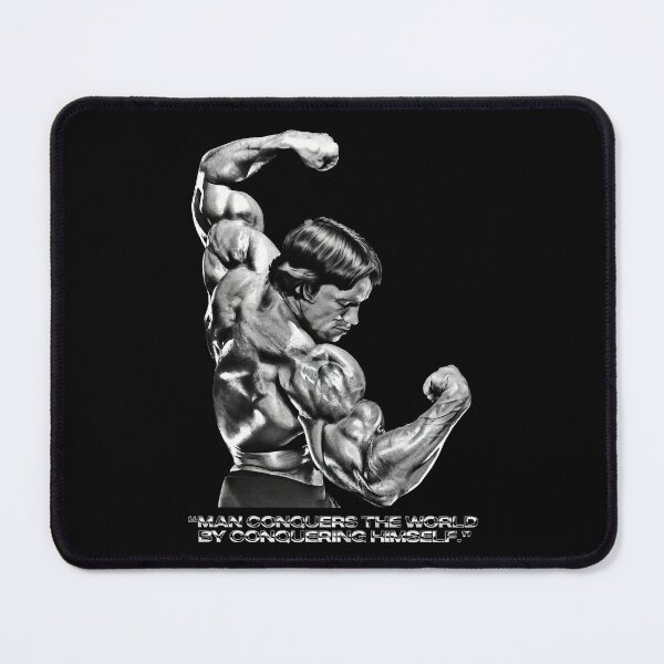 Item preview, Stoic Quote “Man conquers the world by conquering himself.” Arnold Schwarzenegger Fan art designed and sold by HuzaifaNaveedh.