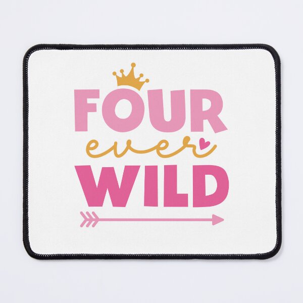 Item preview, Little Girl 4th Birthday Four Ever Wild Crown Toddler designed and sold by clothesy7.