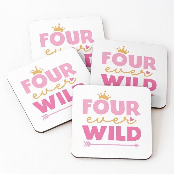 Item preview, Little Girl 4th Birthday Four Ever Wild Crown Toddler designed and sold by clothesy7.