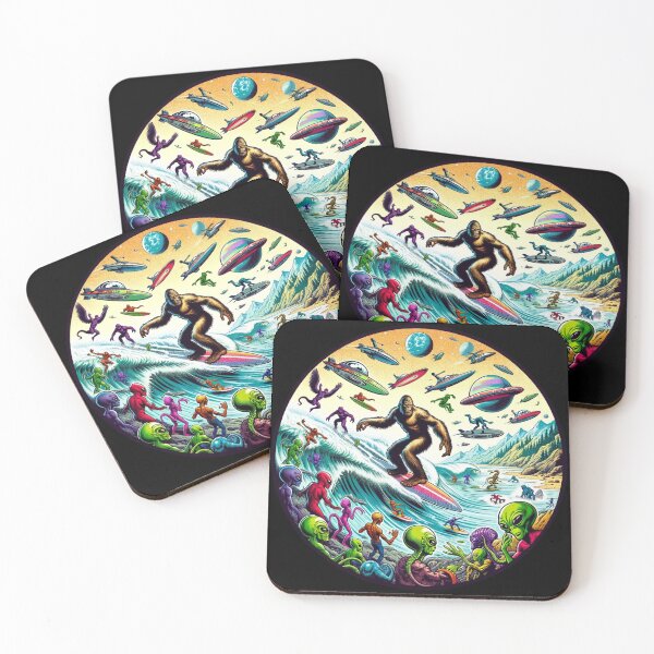 Item preview, Intergalactic Surfing | Bigfoot And Aliens | Ufo | Believe designed and sold by ShopCoolStop.