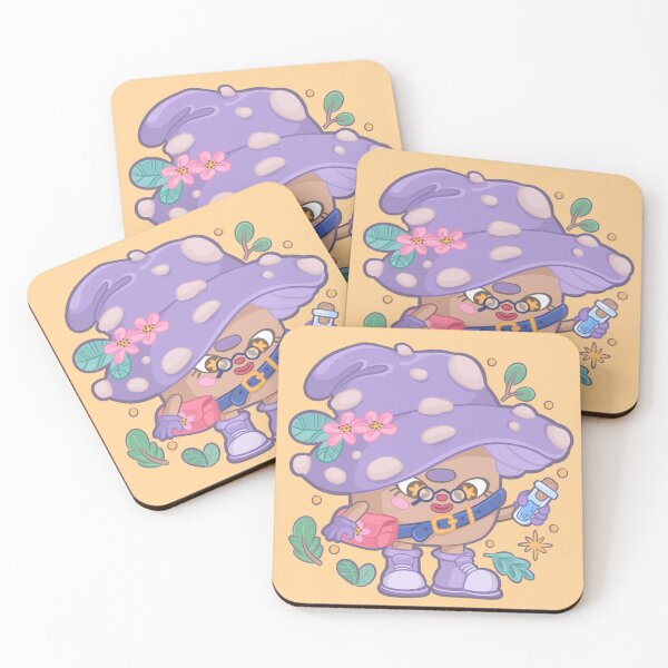 Item preview, Kawaii and magical purple druid mushroom designed and sold by lizdejupiter.