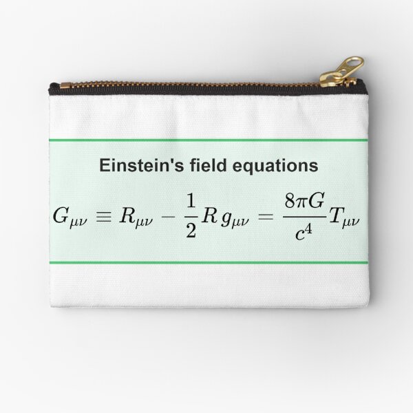 Physics, General Relativity, Einsteins (Field) Equations, #Physics, #General #Relativity, #Einstein&#39;s (#Field) #Equations Zipper Pouch