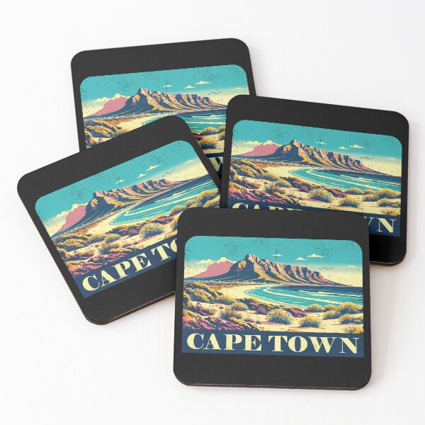 Item preview, Vintage Cape Town Travel Poster Sticker | Howzit South Africa | Explore Table Mountain designed and sold by d247.
