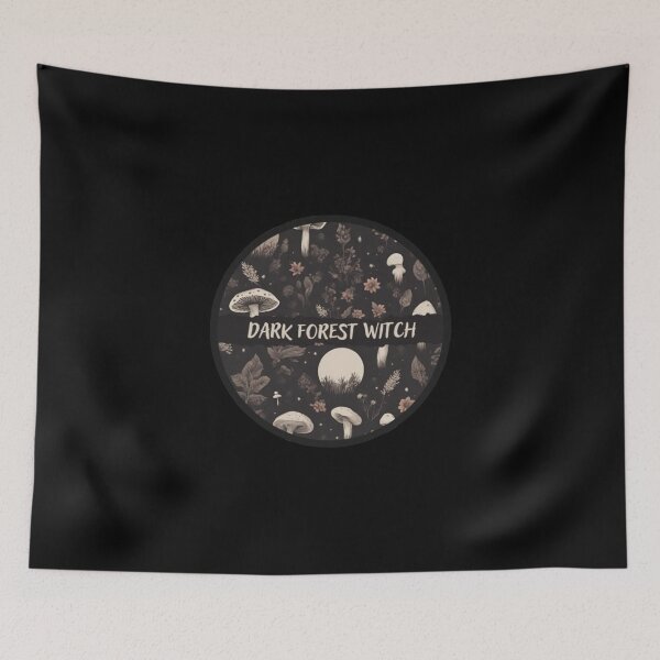 Item preview, Dark Forest Witch Cottagecore Wallpaper designed and sold by CaptainNemo21.