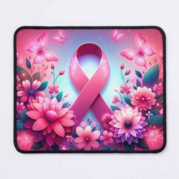 Item preview, Pink Breast Cancer Awareness Ribbon Flowers Butterflies designed and sold by aprilsims.