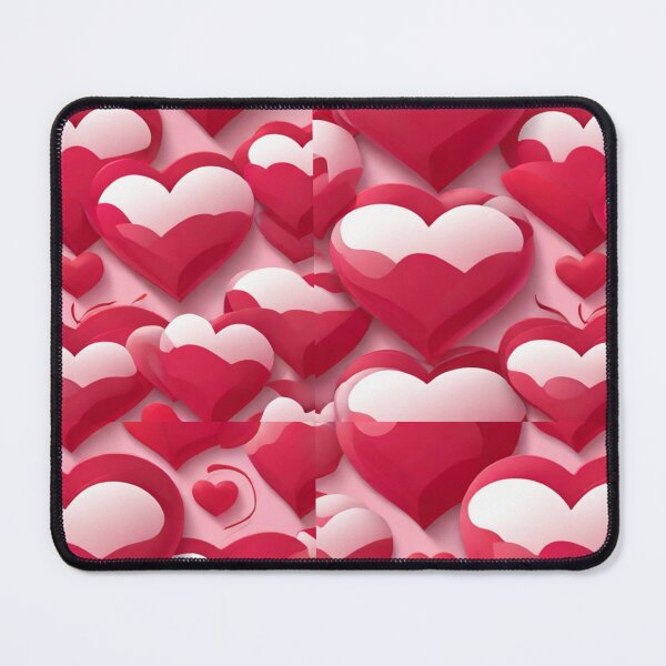 Item preview, Red and White Hearts Pattern designed and sold by PatternInArt.