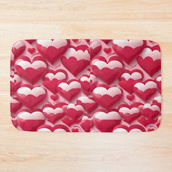 Item preview, Red and White Hearts Pattern designed and sold by PatternInArt.