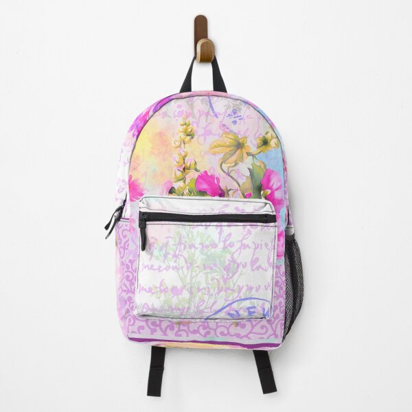 Item preview, magenta text and flowers designed and sold by okre.