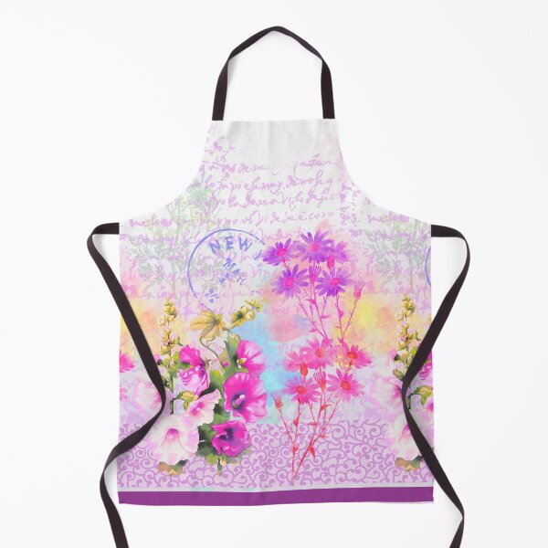 Item preview, magenta text and flowers designed and sold by okre.