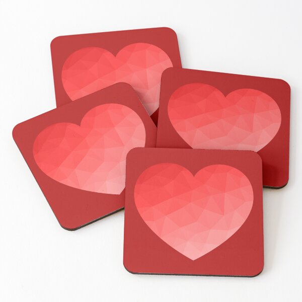 Item preview, Red gradient geometric mesh pattern heart Valentines day love designed and sold by PLdesign.