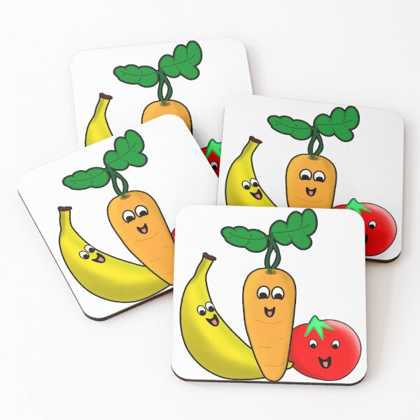 Item preview, Healthy food cute characters  designed and sold by GingaDesigns.