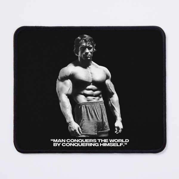 Item preview, Stoic Quote “Man conquers the world by conquering himself.” Arnold Schwarzenegger Fan art designed and sold by HuzaifaNaveedh.