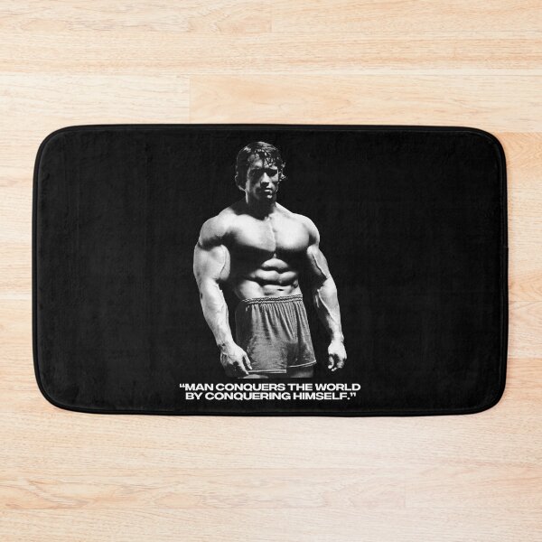 Item preview, Stoic Quote “Man conquers the world by conquering himself.” Arnold Schwarzenegger Fan art designed and sold by HuzaifaNaveedh.
