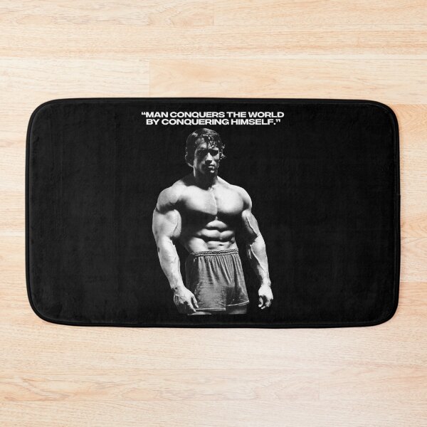 Item preview, Stoic Quote “Man conquers the world by conquering himself.” Arnold Schwarzenegger Fan art designed and sold by HuzaifaNaveedh.