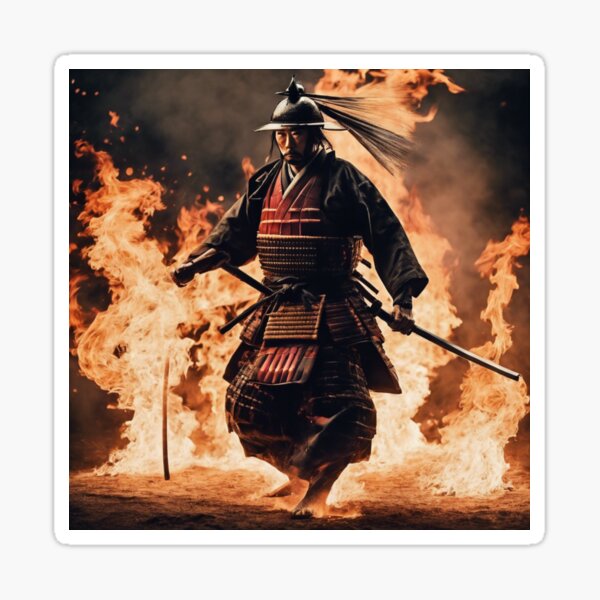 Inferno Samurai Sticker
