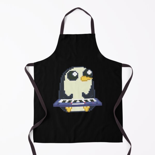 Item preview, Cute print of Gunther the penguin playing the piano in pixel art designed and sold by GardenGhostShop.