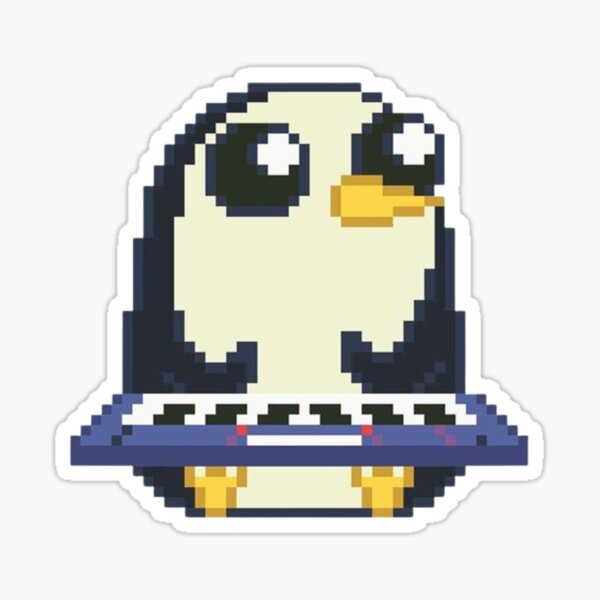 Artikel-Vorschau von Niedlicher Druck von Gunther, dem Pinguin, der in Pixelkunst Klavier spielt, designt und verkauft von GardenGhostShop.