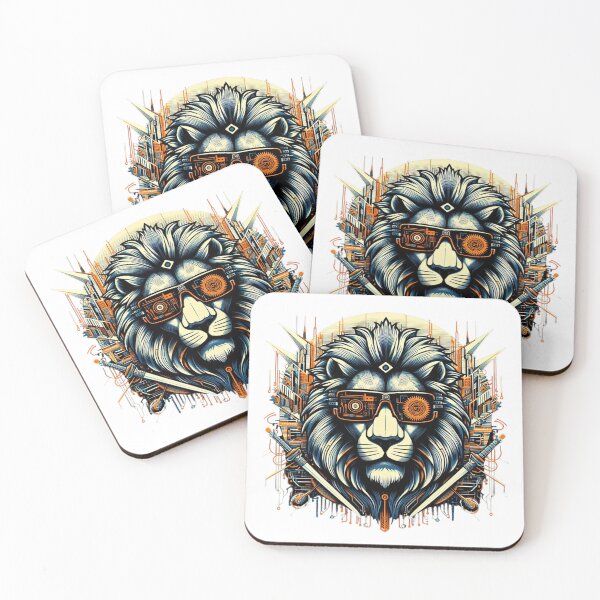 Item preview, The Bespectacled Lion designed and sold by MrAI-Store.