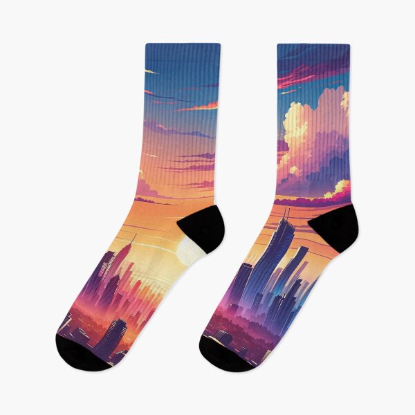 Item preview, Dreamy Dawn: Pastel Cityscape with Rising Sun designed and sold by RyanBelandres.