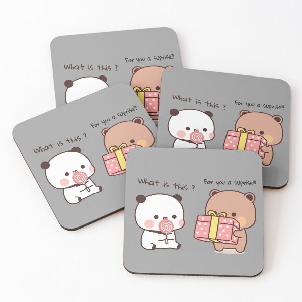 Item preview, DuDu Bear surprising his love BuBu Panda❤️ designed and sold by Pandety.