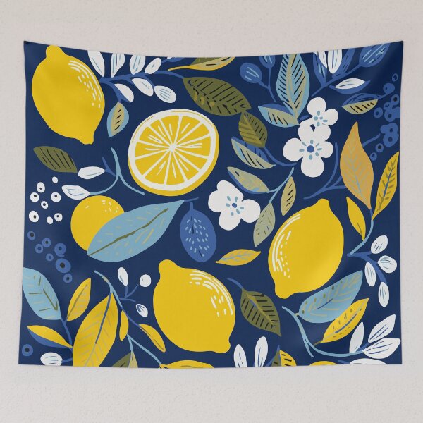 Item preview, Bright Lemons: Blue Harmony designed and sold by octoartopus.