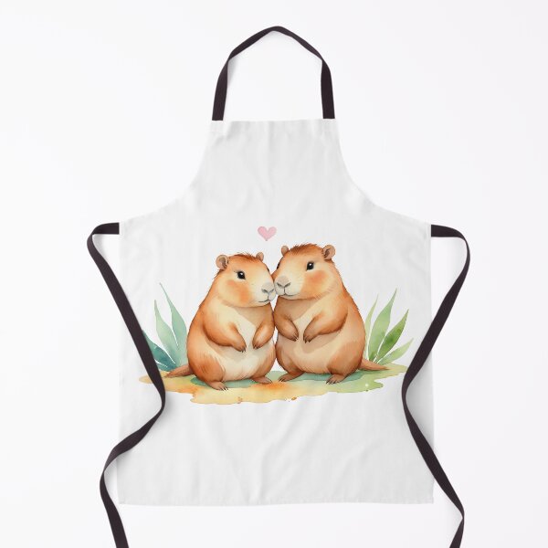 Item preview, Capybaras couple, cute animals in love decor for valentines day designed and sold by ChaosEdits.