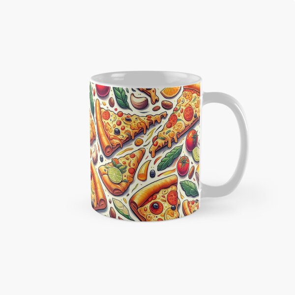 Item preview, Dripping Pizza Slice Pattern designed and sold by PatternInArt.