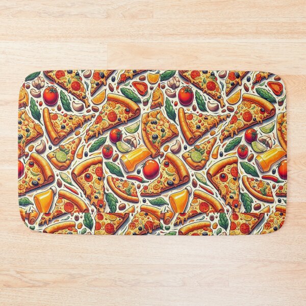 Item preview, Dripping Pizza Slice Pattern designed and sold by PatternInArt.